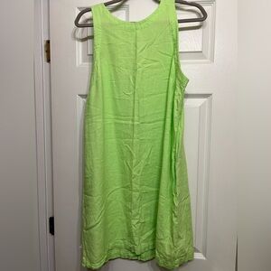 A New Day Target linen blend lime green chartreuse dress size L Large